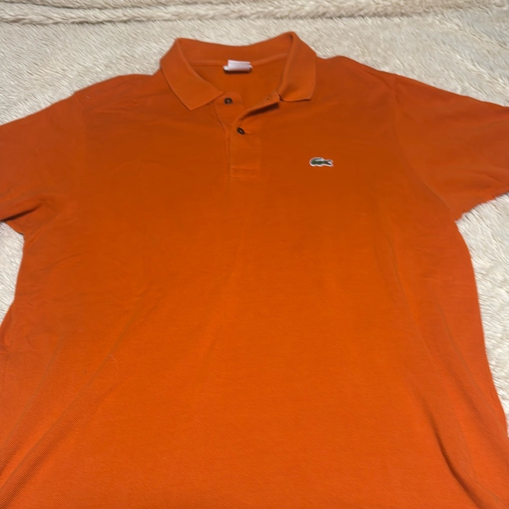 Lacoste orange size 6 S/S shirt